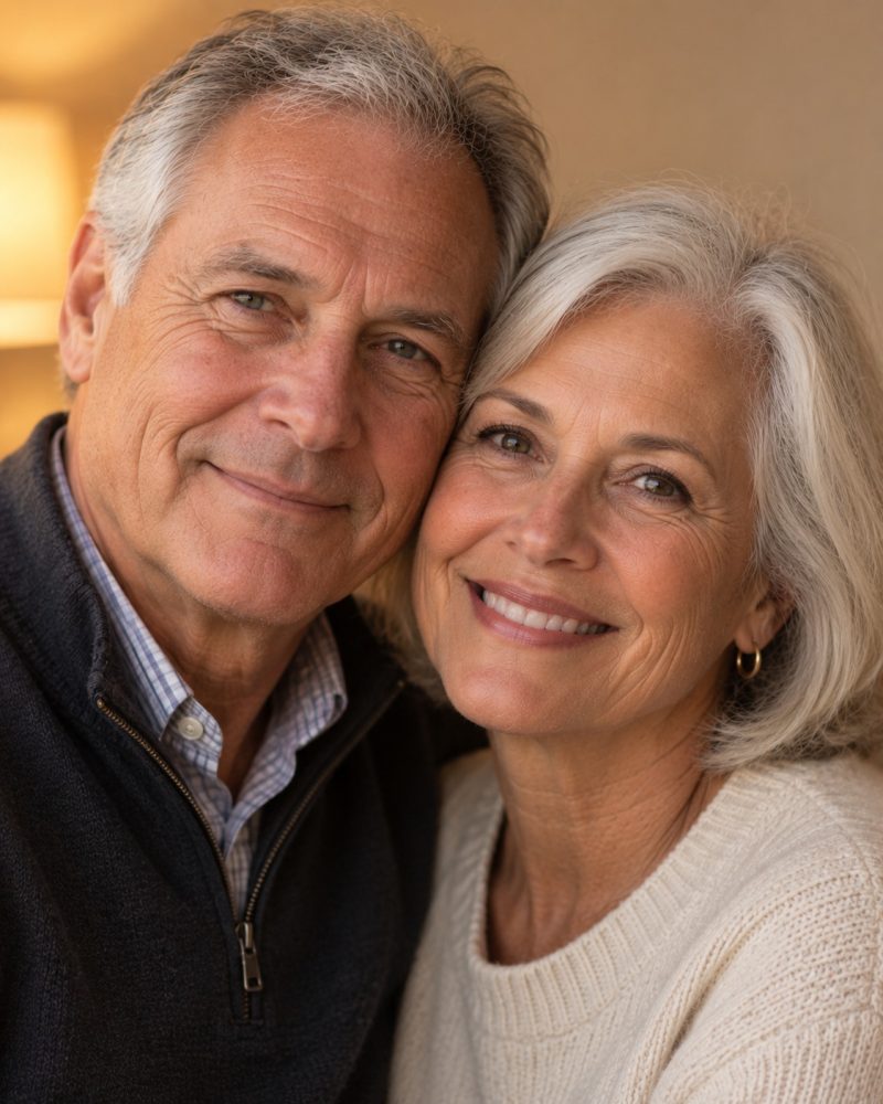 Original source photo for Senior couple anniversary portrait, word art