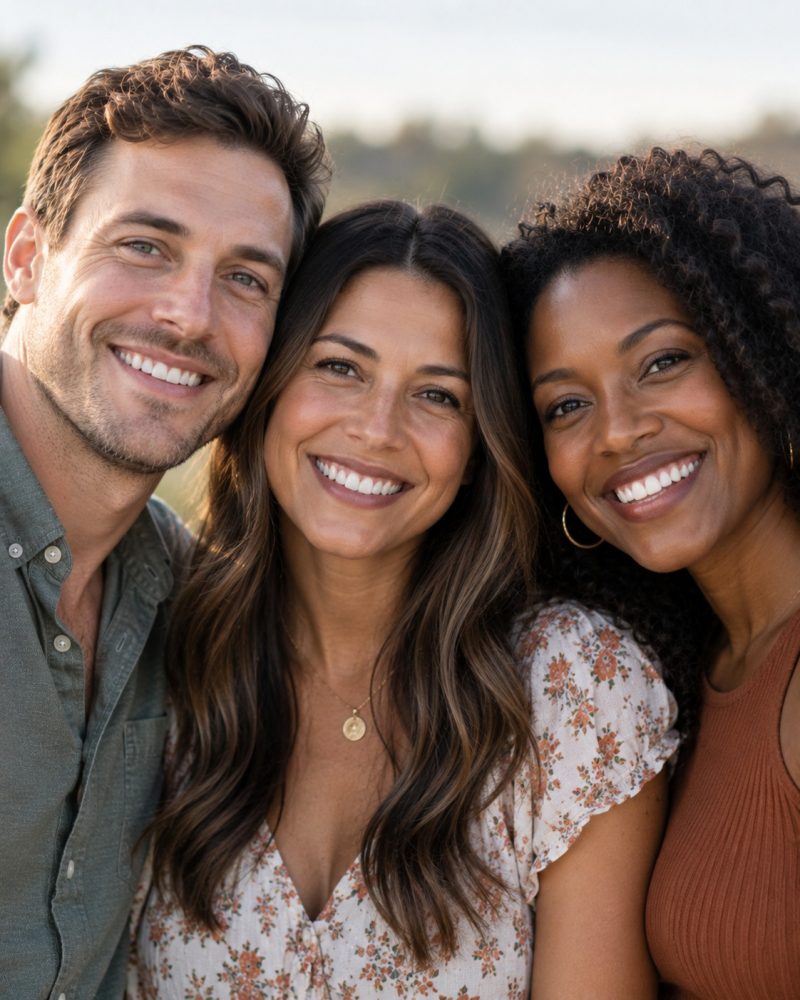 Original source photo for Friends group portrait, word art