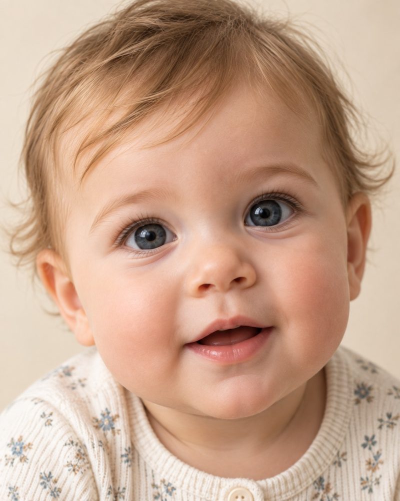 Original source photo for Baby portrait, nursery word art