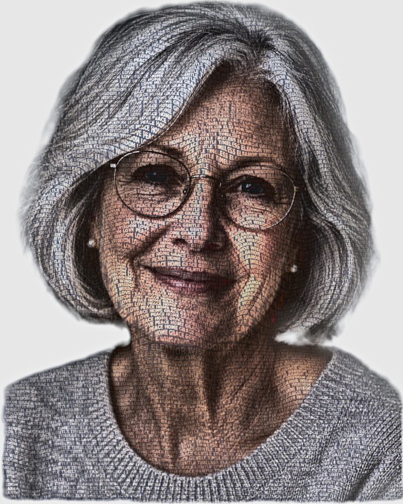 Grandmother portrait, word art gift