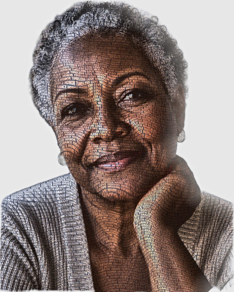 Mother portrait, word art keepsake