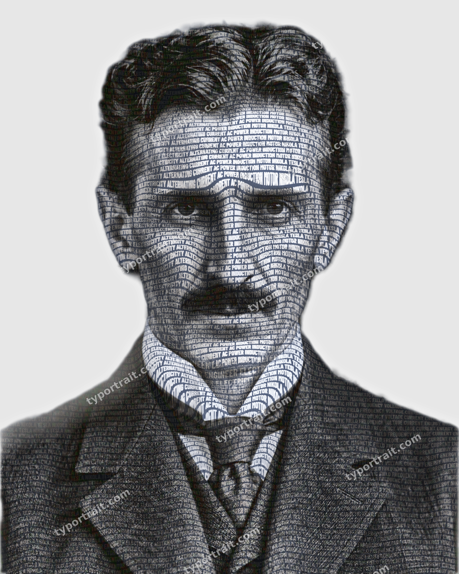 Nikola Tesla &mdash; sacred word portrait